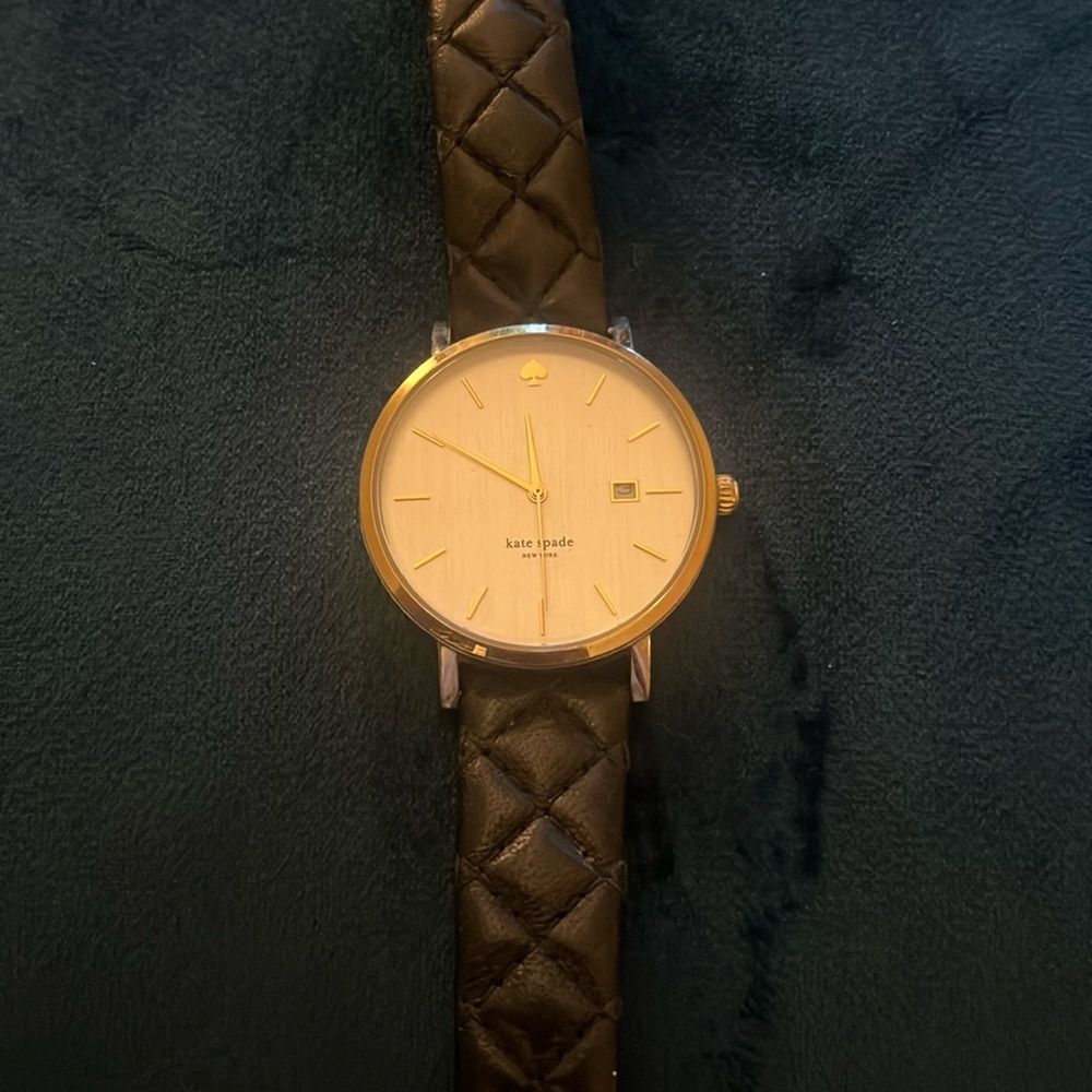 Kate Spade Black Quilted Watch